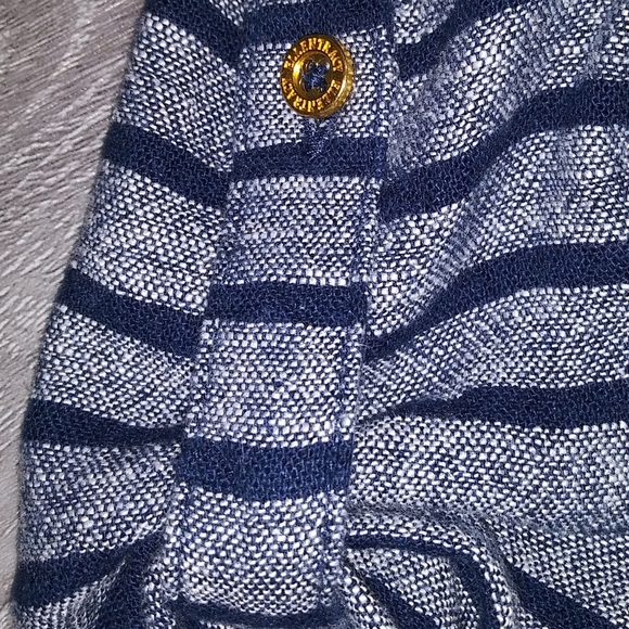 Ellen Tracy | Blue Striped Off/On Shoulder Top SzS - Picture 5 of 6